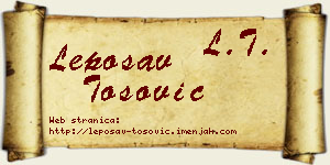 Leposav Tošović vizit kartica